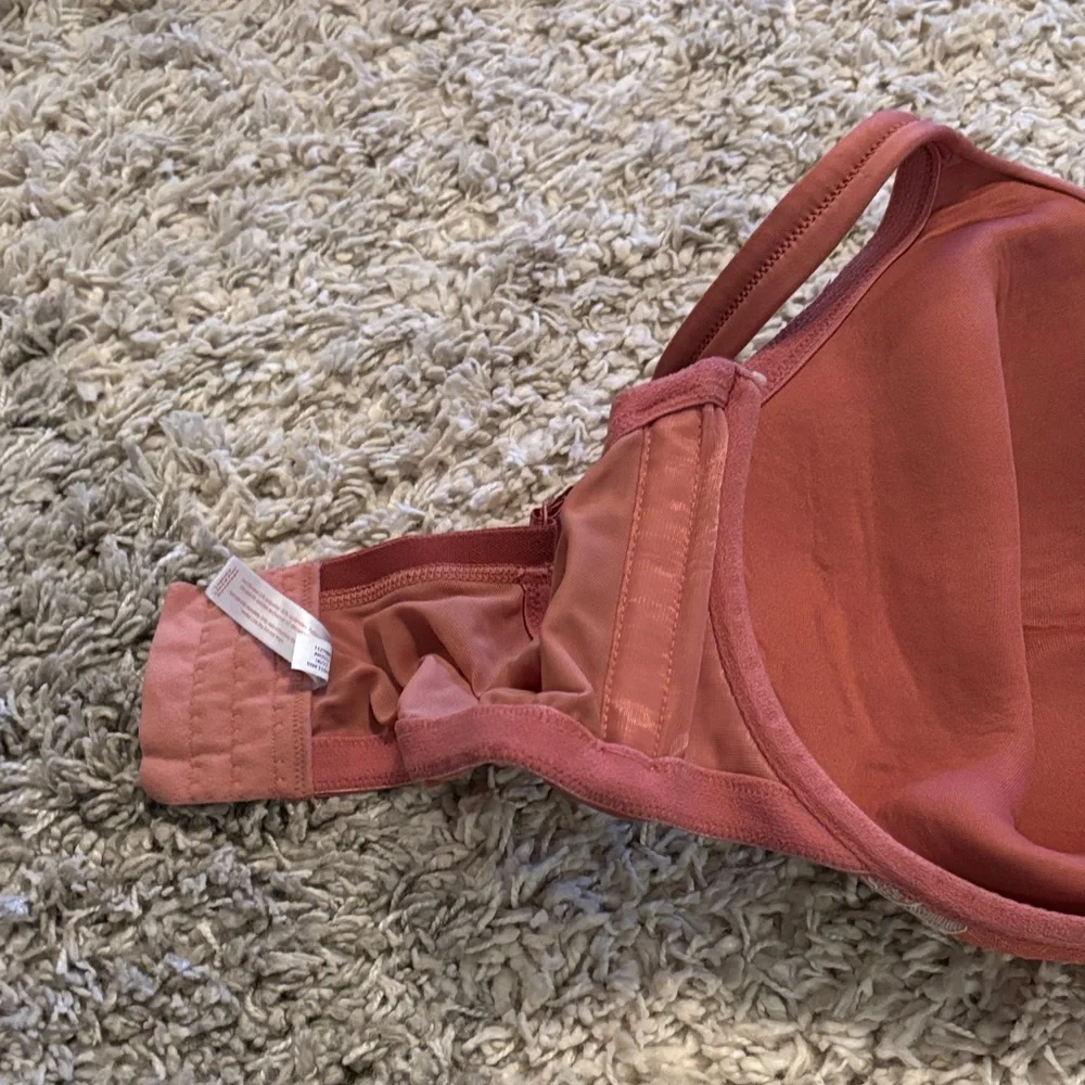 Cacique Satin Lace Bra in Rust and Cream